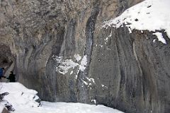 05 Curved Cliff Wall At Banff Grotto Canyon In Winter
